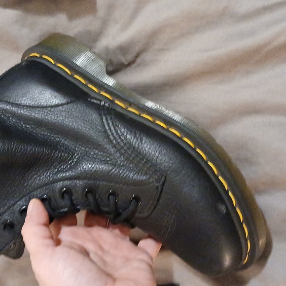 DR MARTENS  1460 Pascal  Virginia Black Leather Lace-Up Boots Size 7 - Picture 13 of 16